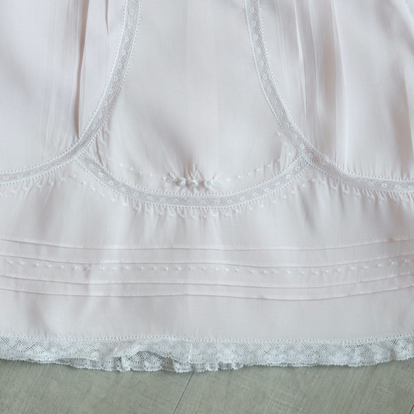 Pink Heirloom Dress with Slip Vintage Style Feltman Brothers Lace Inlay NWT - Picture 4 of 6
